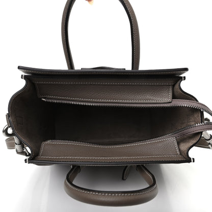Celine Drummed Calfskin Nano Luggage Souris 5 of 11