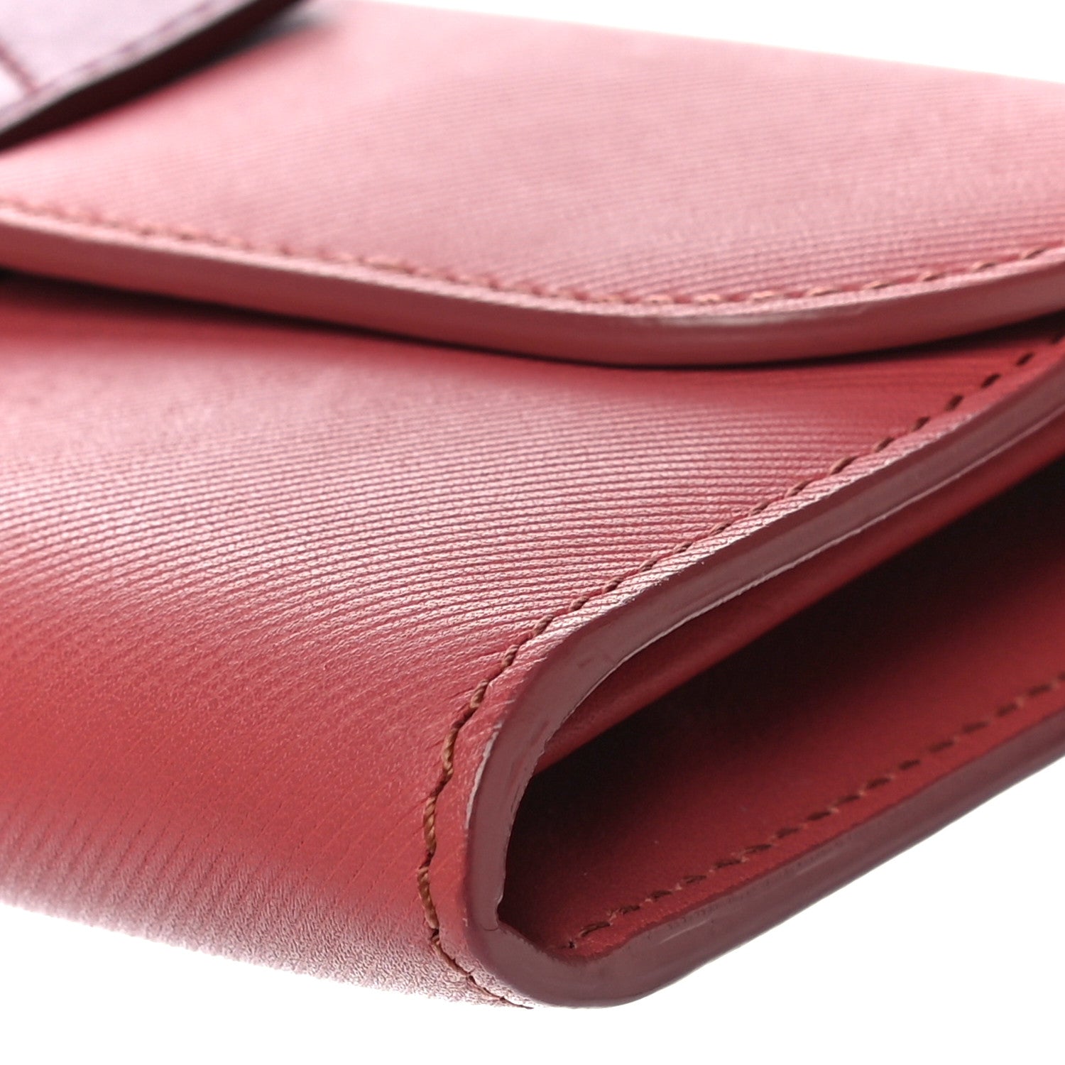 Burberry Trench Calfskin DK88 Halton Flap Wallet Pink Burgundy 9 of 10