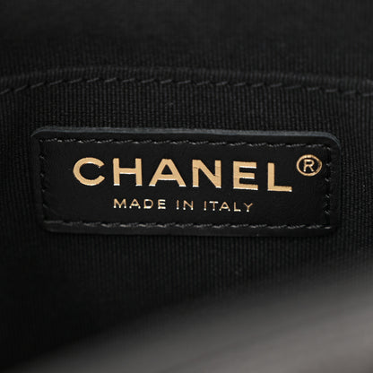 Chanel Shiny Caviar Quilted Medium Duma Pockets Drawstring Backpack Black 6 of 10