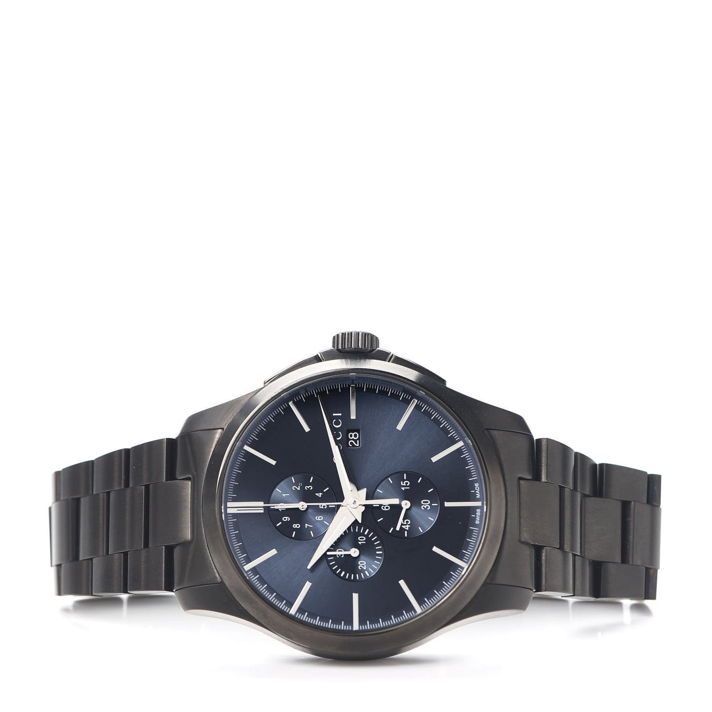 PVD Stainless Steel 44mm G-Timeless Chronograph Quartz Watch Blue