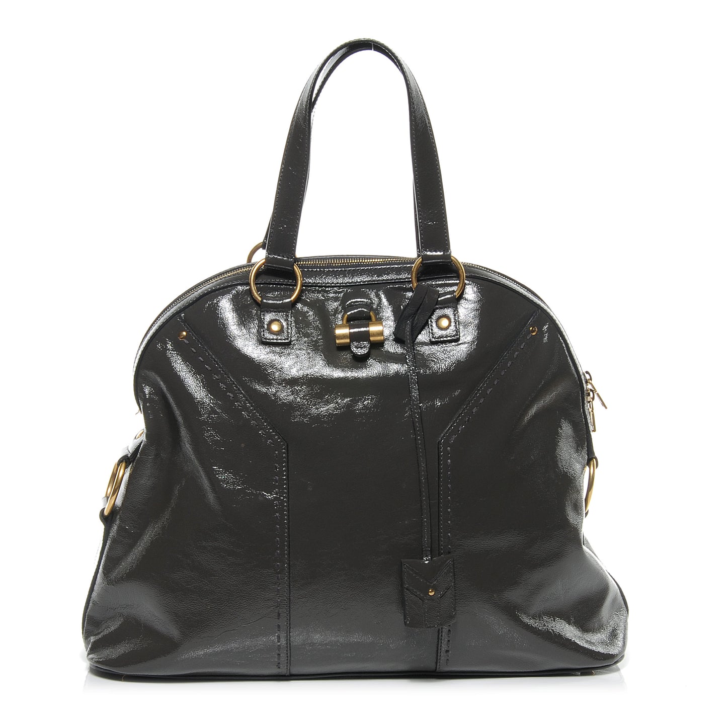 Patent Leather Oversized Muse Grey