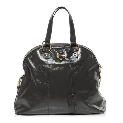 Saint Laurent Patent Leather Oversized Muse Grey 1 of 6