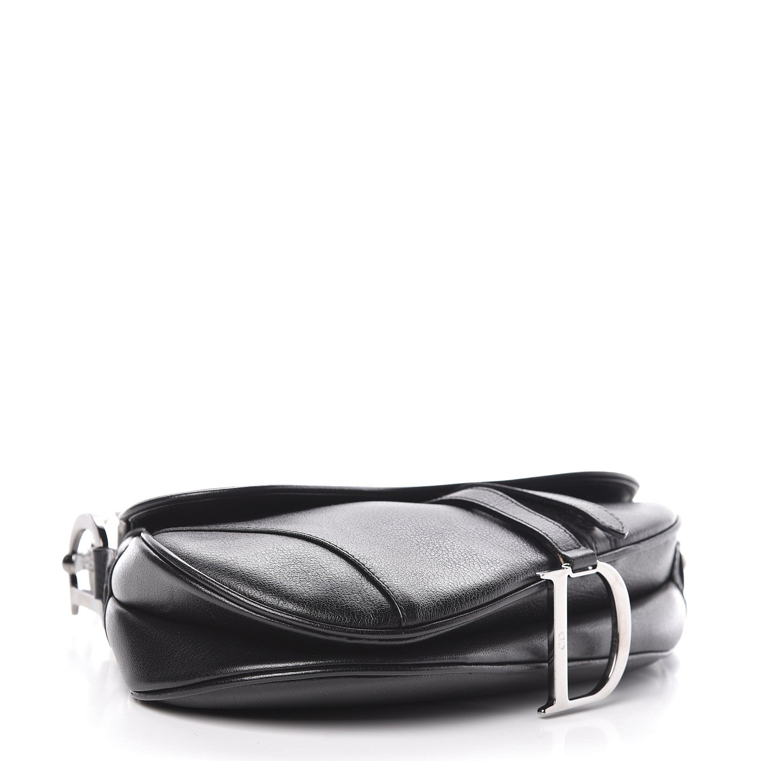 Christian Dior Calfskin Saddle Bag Black 4 of 12