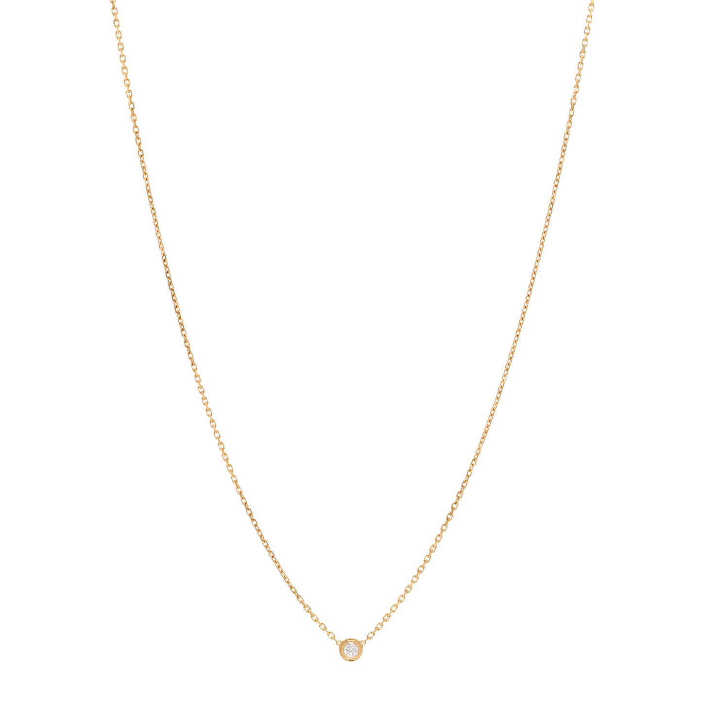 18K Yellow Gold Diamond XS D'Amour Pendant Necklace