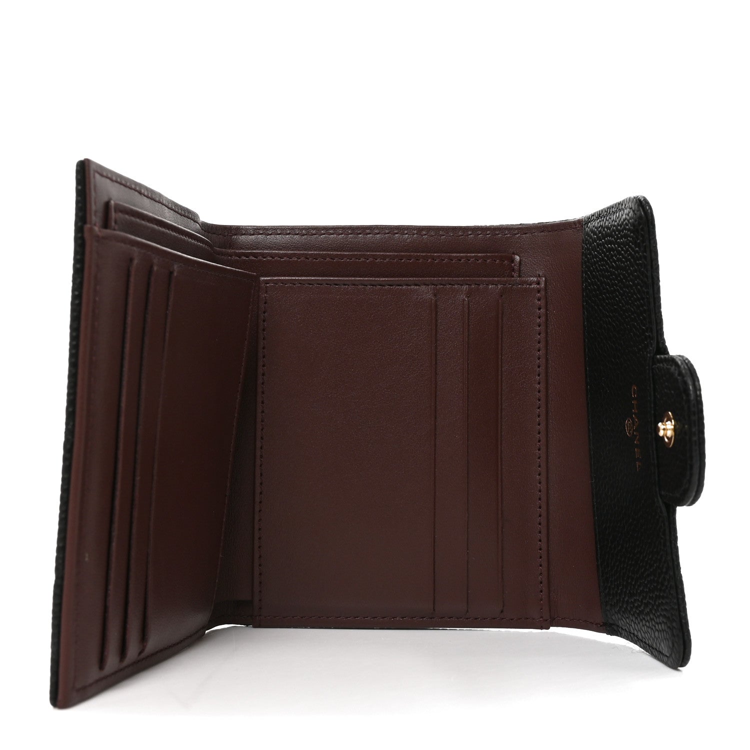 Chanel Caviar Quilted Compact Flap Wallet Black 5 of 9