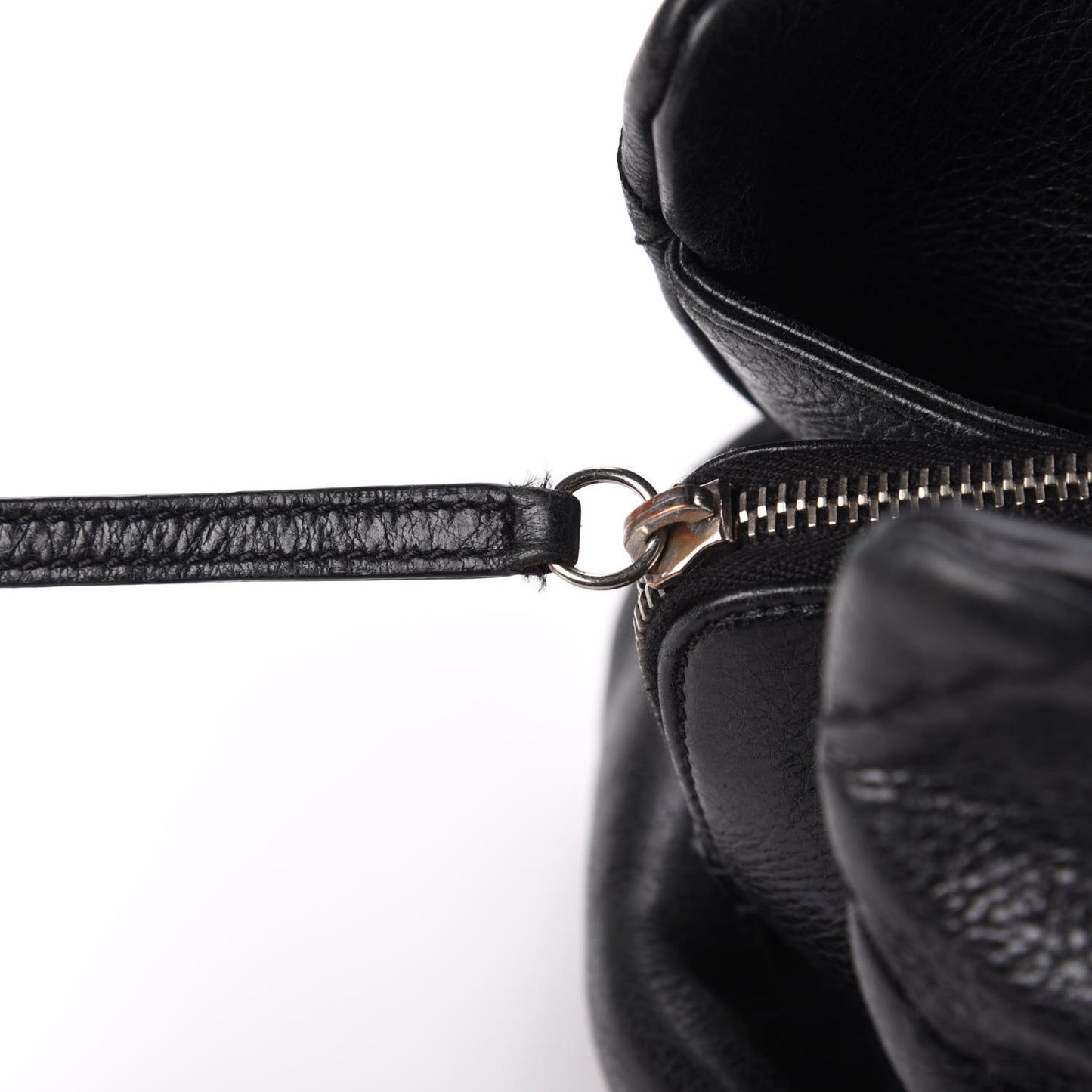Glazed Calfskin Diamond Stitched XL On The Road Zip Tote Black
