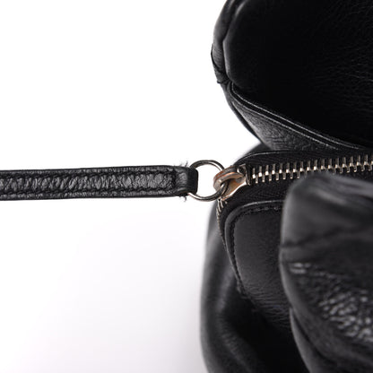 Chanel Glazed Calfskin Diamond Stitched XL On The Road Zip Tote Black 7 of 13