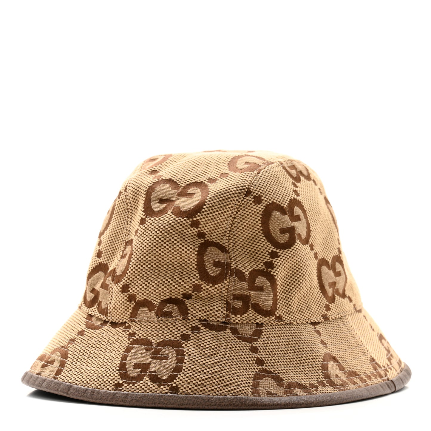 Monogram Jumbo GG Bucket Hat M Camel Ebony New Acero