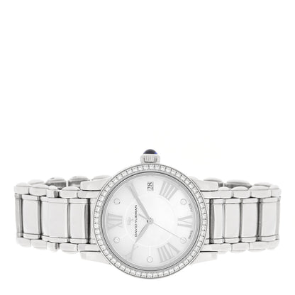 David Yurman Stainless Steel Diamond Bezel Mother of Pearl 34mm Classic Quartz Watch 2 of 5