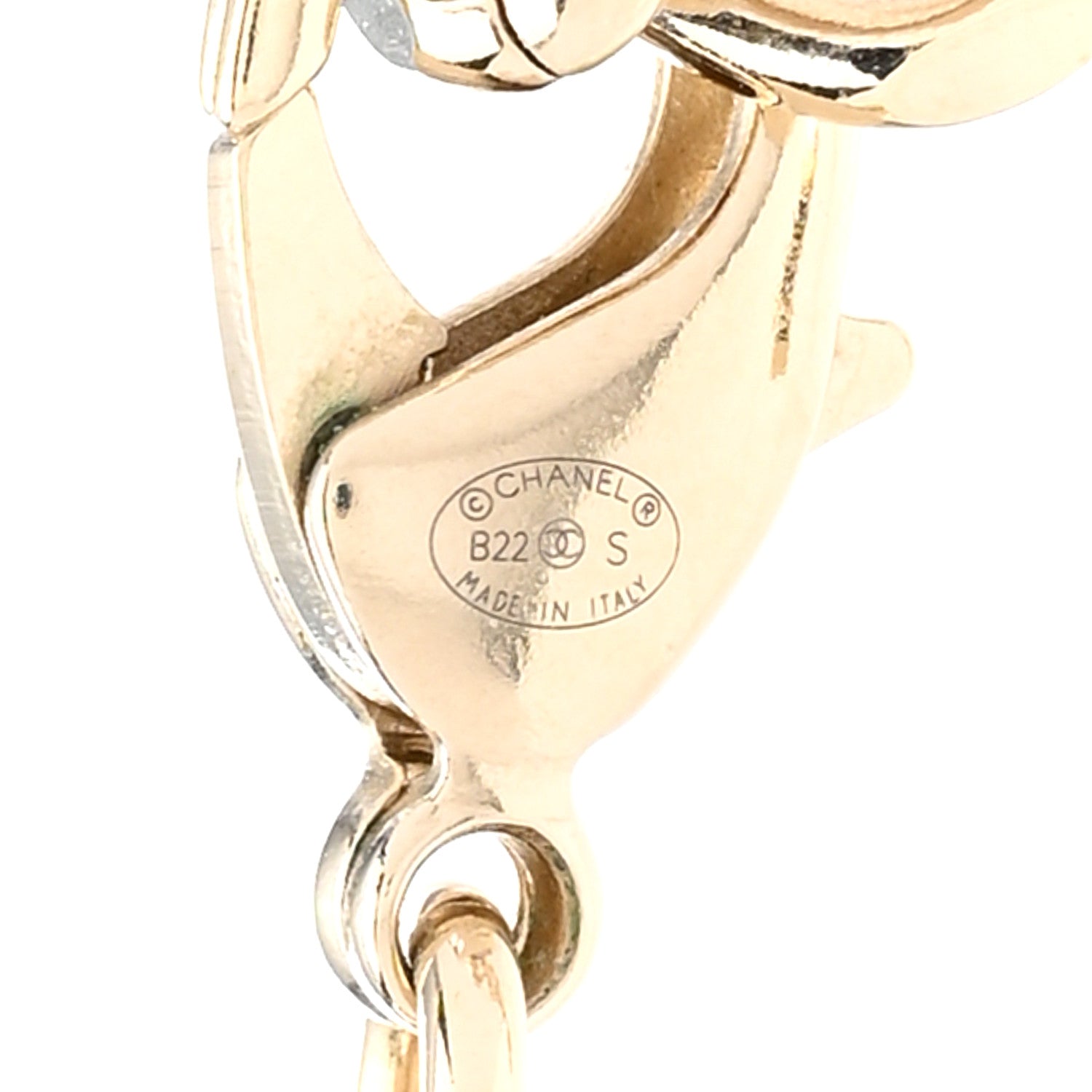Chanel Enamel Metal Logo Choker Necklace Gold White Black 6 of 6