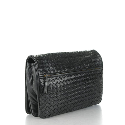 Bottega Veneta BOTTEGA VENETA Nappa Intrecciato Flap Clutch Nero Black 3 of 6
