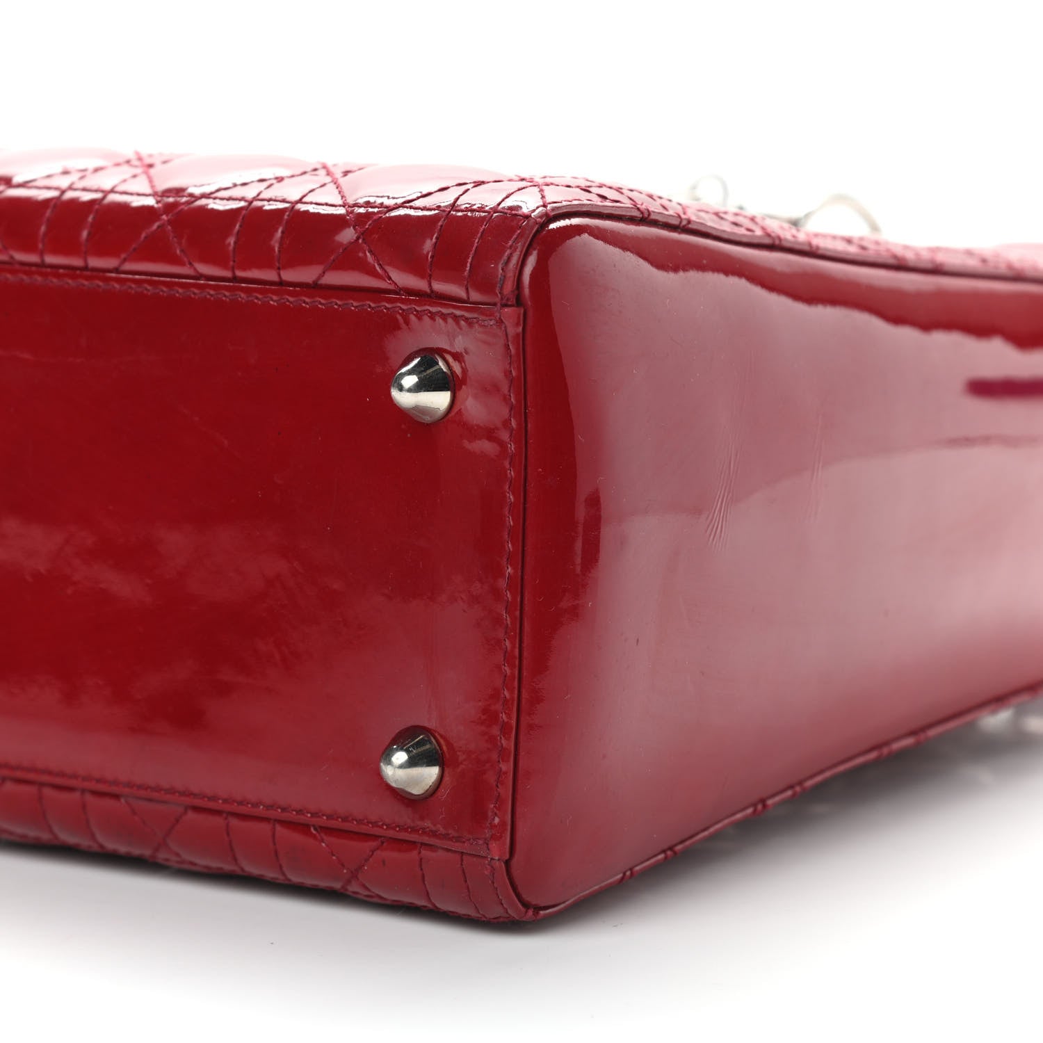 Christian Dior Patent Cannage Large Lady Dior Red 10 of 10