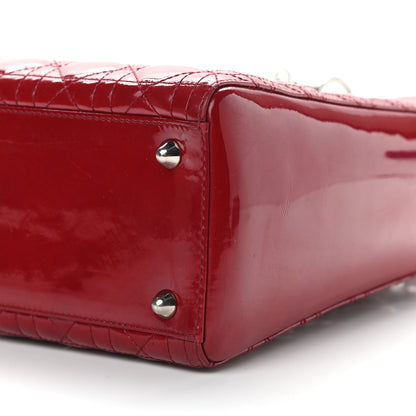 Christian Dior Patent Cannage Large Lady Dior Red 10 of 10