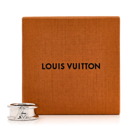 Louis Vuitton 18K White Gold Diamond Volt One Band Ring 53 6.5 5 of 5