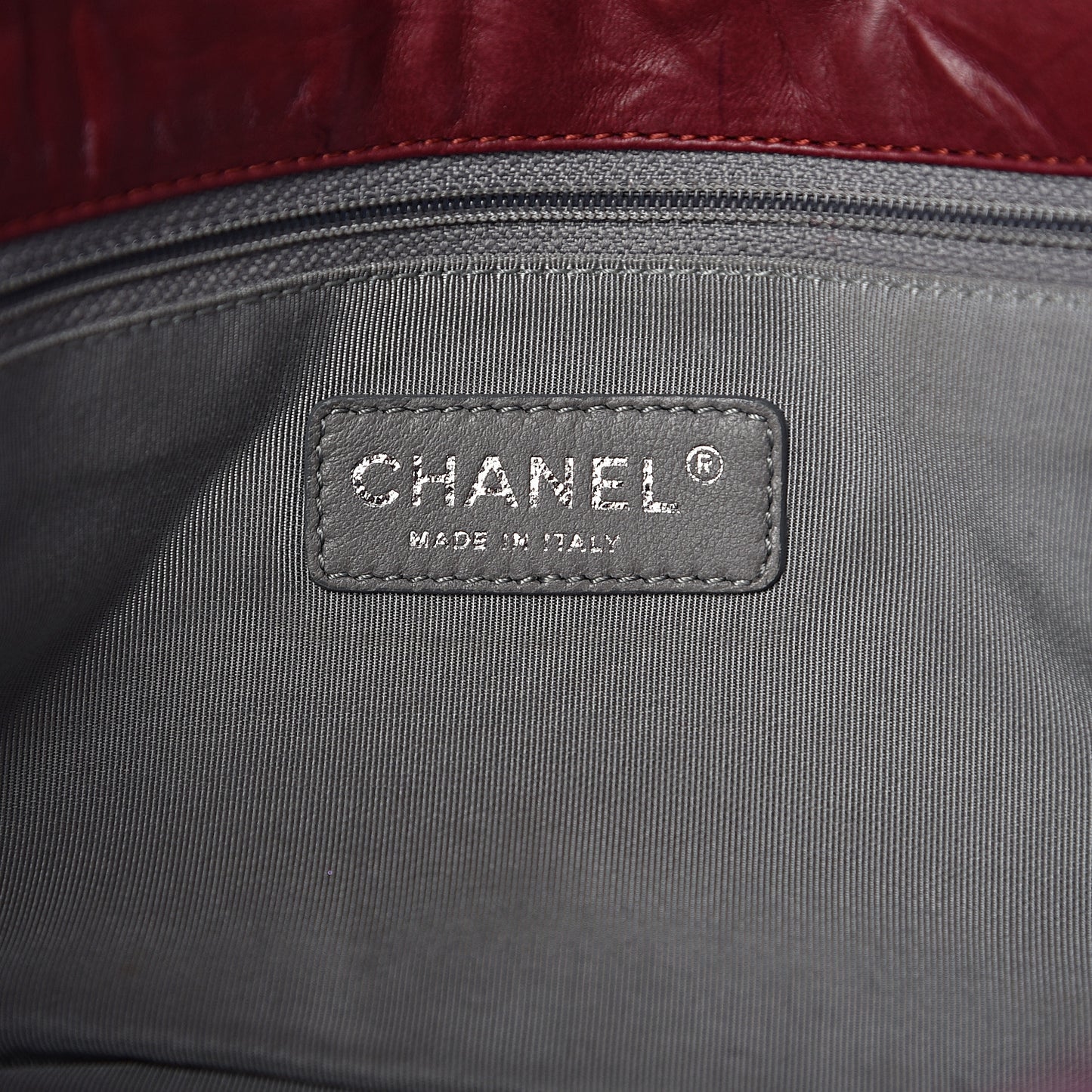 Calfskin Medium Ultra Stitch Flap Dark Red