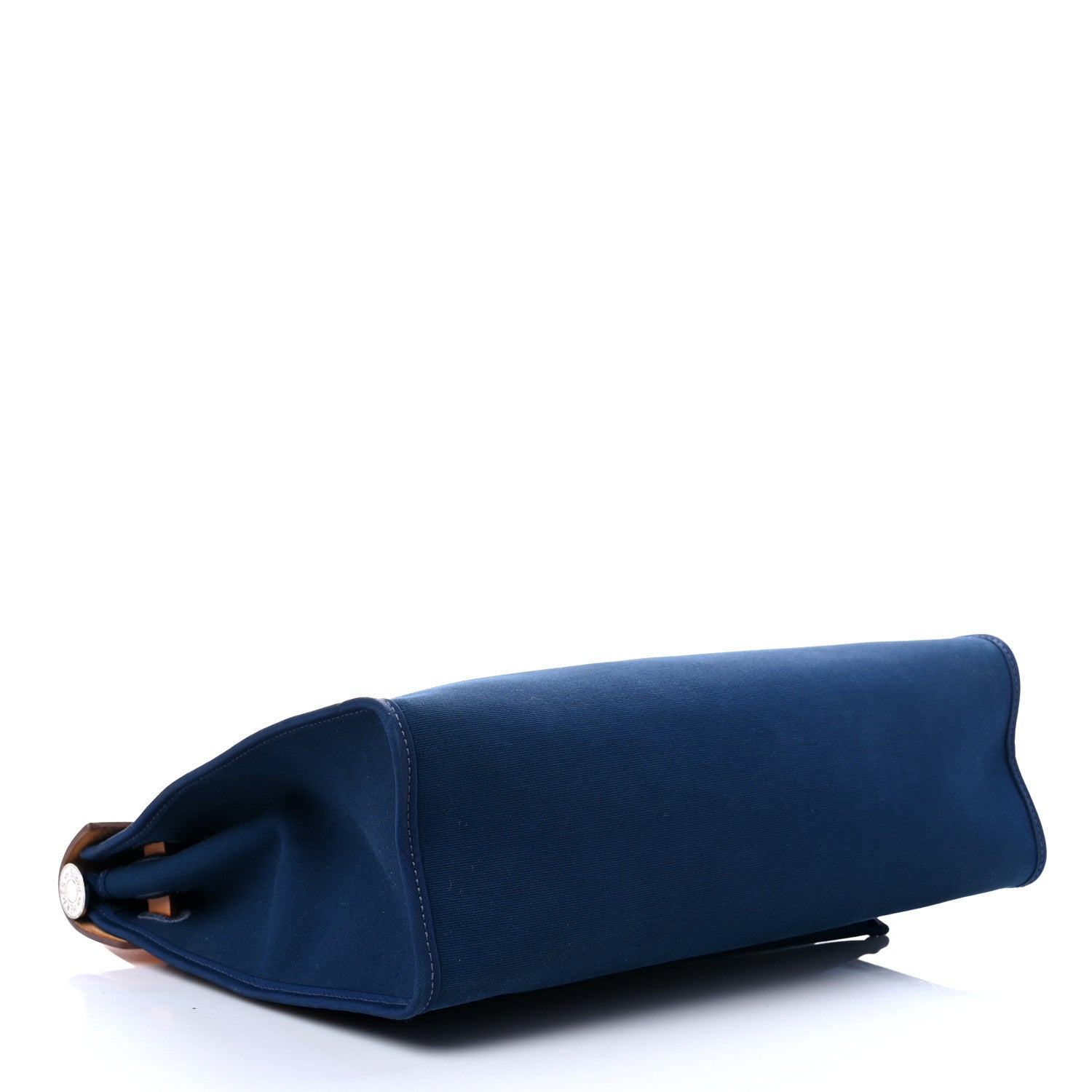 Hermes Vache Hunter Toile Herbag Zip 31 PM Bleu De Malte Natural 4 of 15