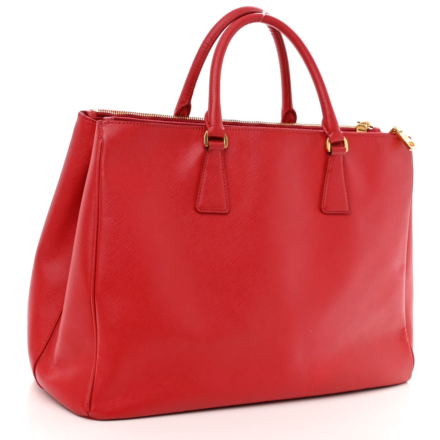 Prada Saffiano Lux Large Galleria Double Zip Tote Fuoco 3 of 12