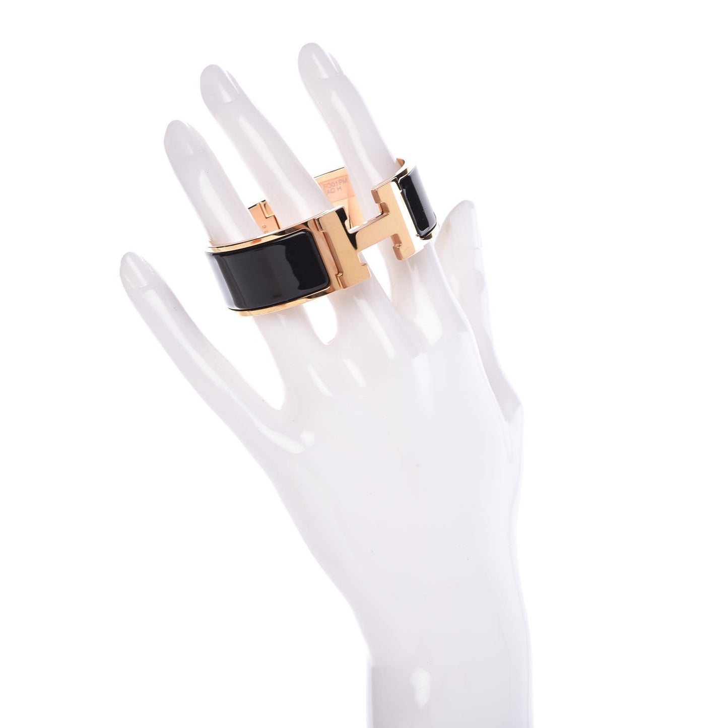 Enamel Wide Clic Clac H Bracelet PM Black