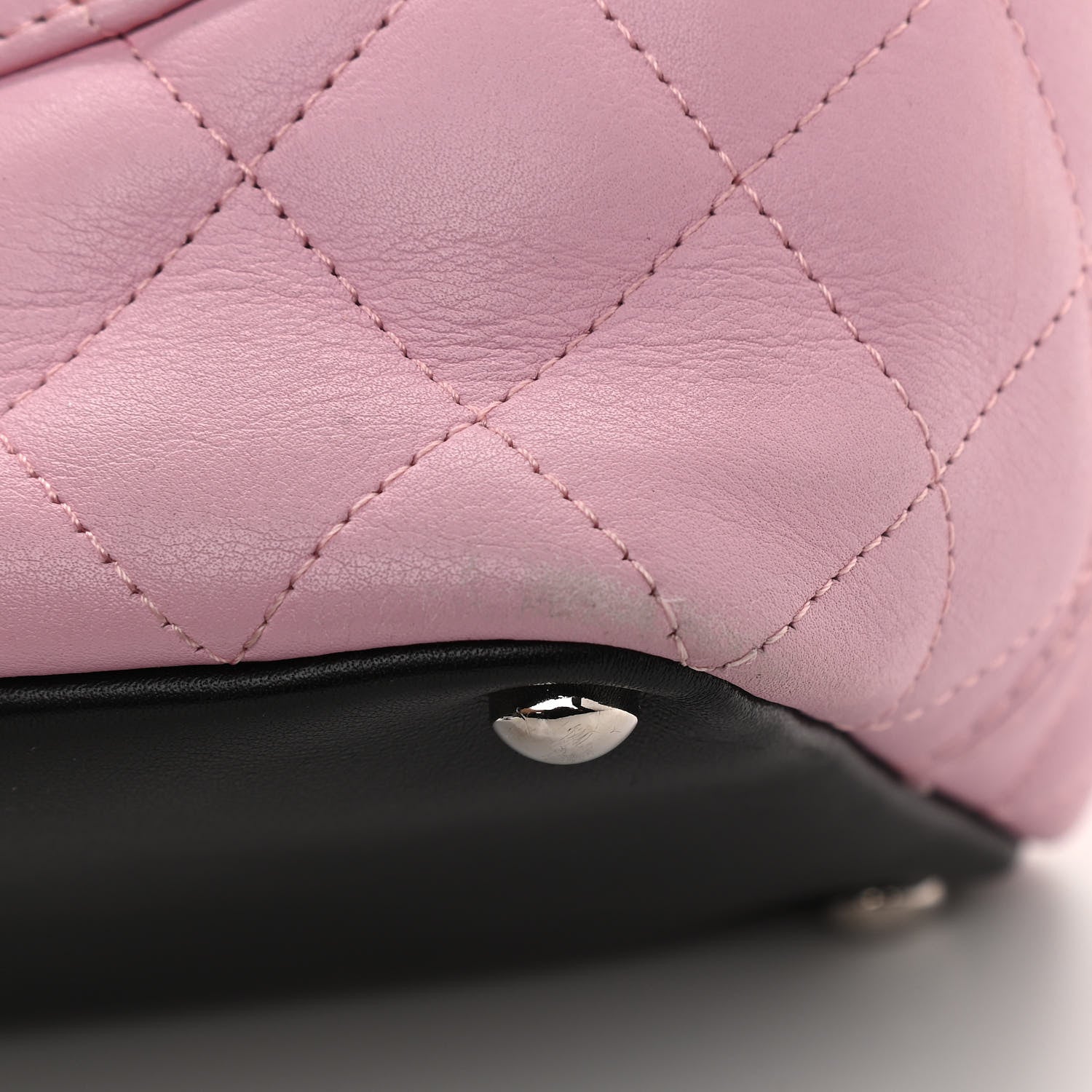 Chanel Calfskin Quilted Medium Cambon Tote Pink Black 16 of 17