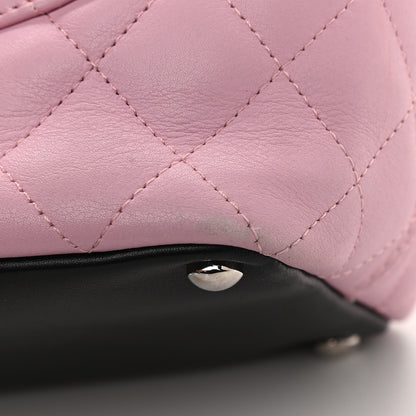 Chanel Calfskin Quilted Medium Cambon Tote Pink Black 16 of 17