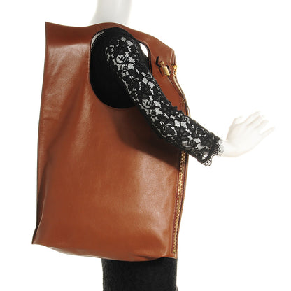 Tom Ford Ramskin Large Alix Padlock and Zip Shoulder Bag Caramel 2 of 9
