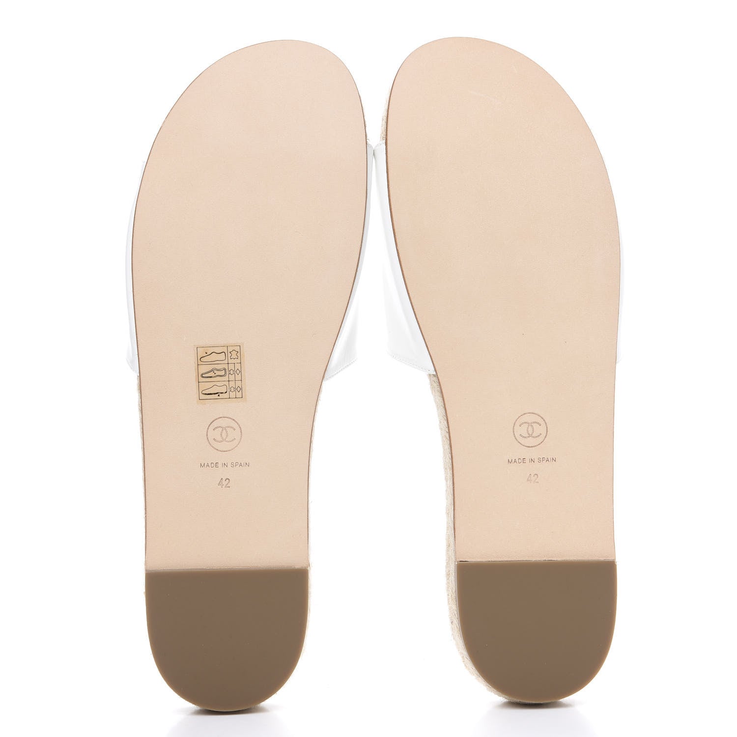 Chanel Lambskin Pearl CC Espadrille Slip On Sandals 42 Ivory 5 of 8