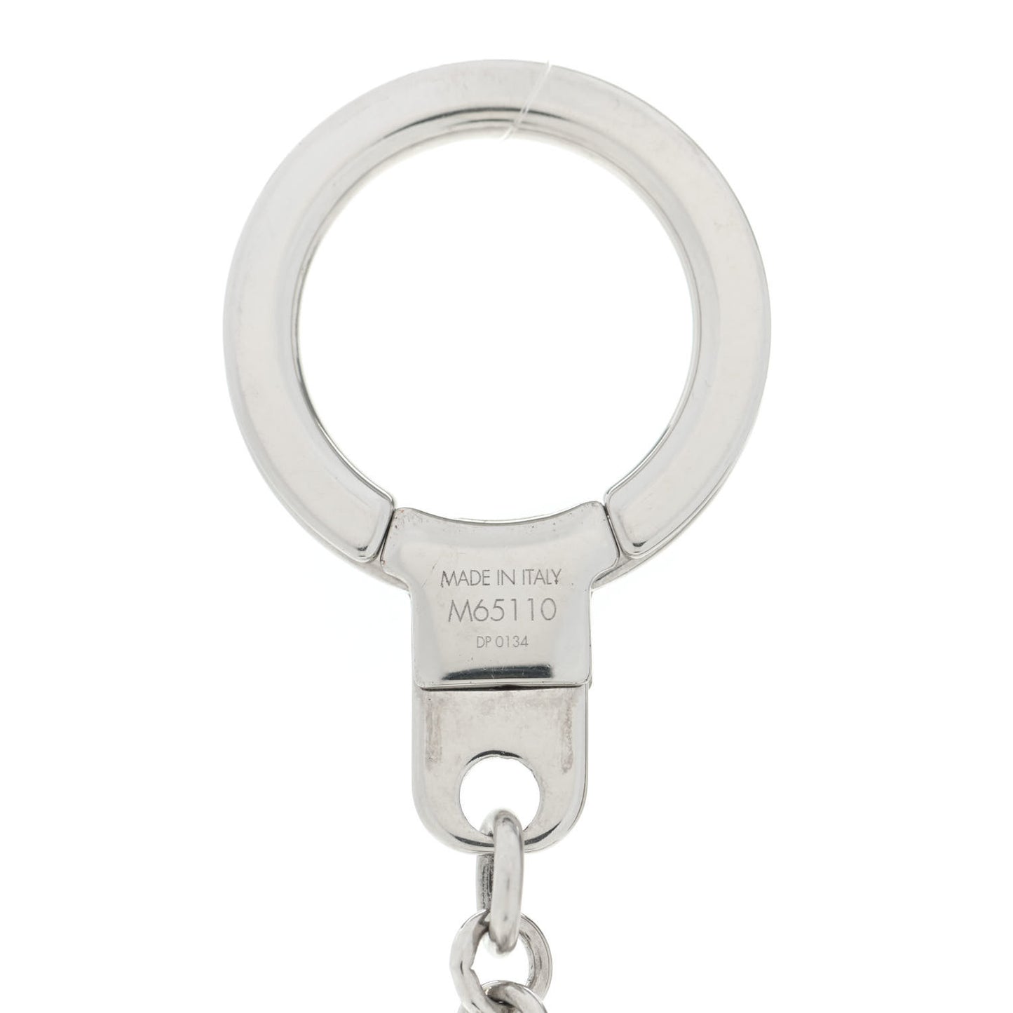 Fleur De Monogram Bag Charm Chain Silver