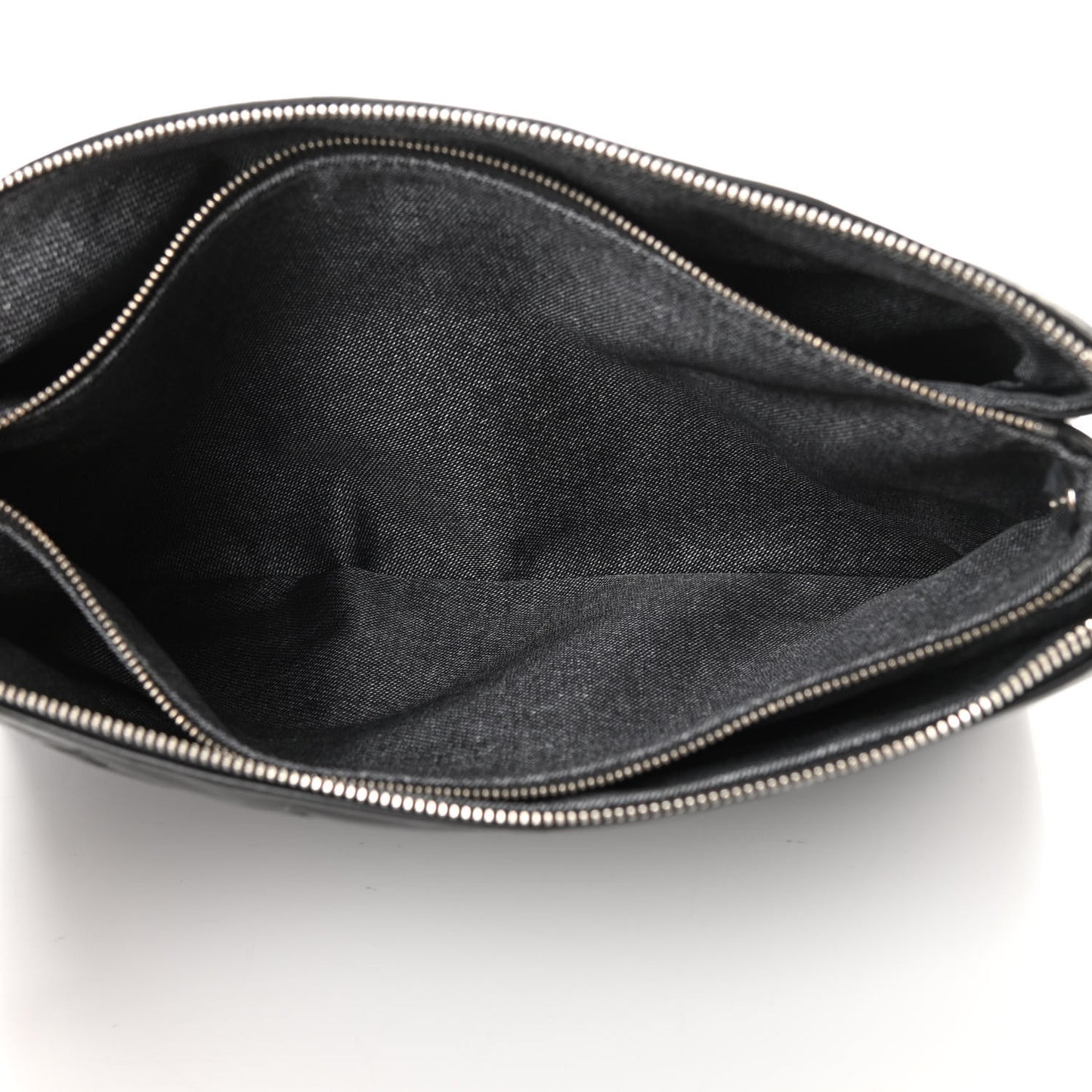 Lambskin Embossed Monogram Coussin MM Black Gray