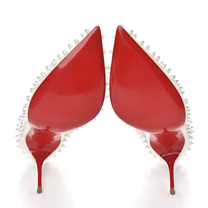 Christian Louboutin Patent Follies Spikes 100 Pumps 39.5 White 5 of 8