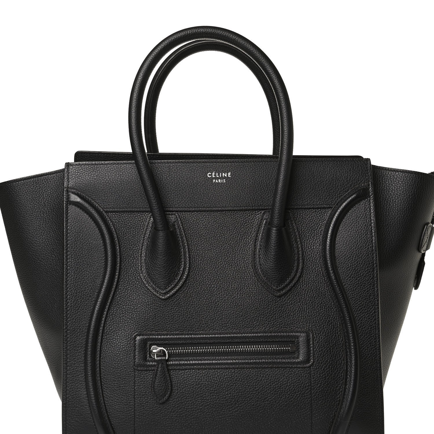 Celine Drummed Calfskin Mini Luggage Black 8 of 17