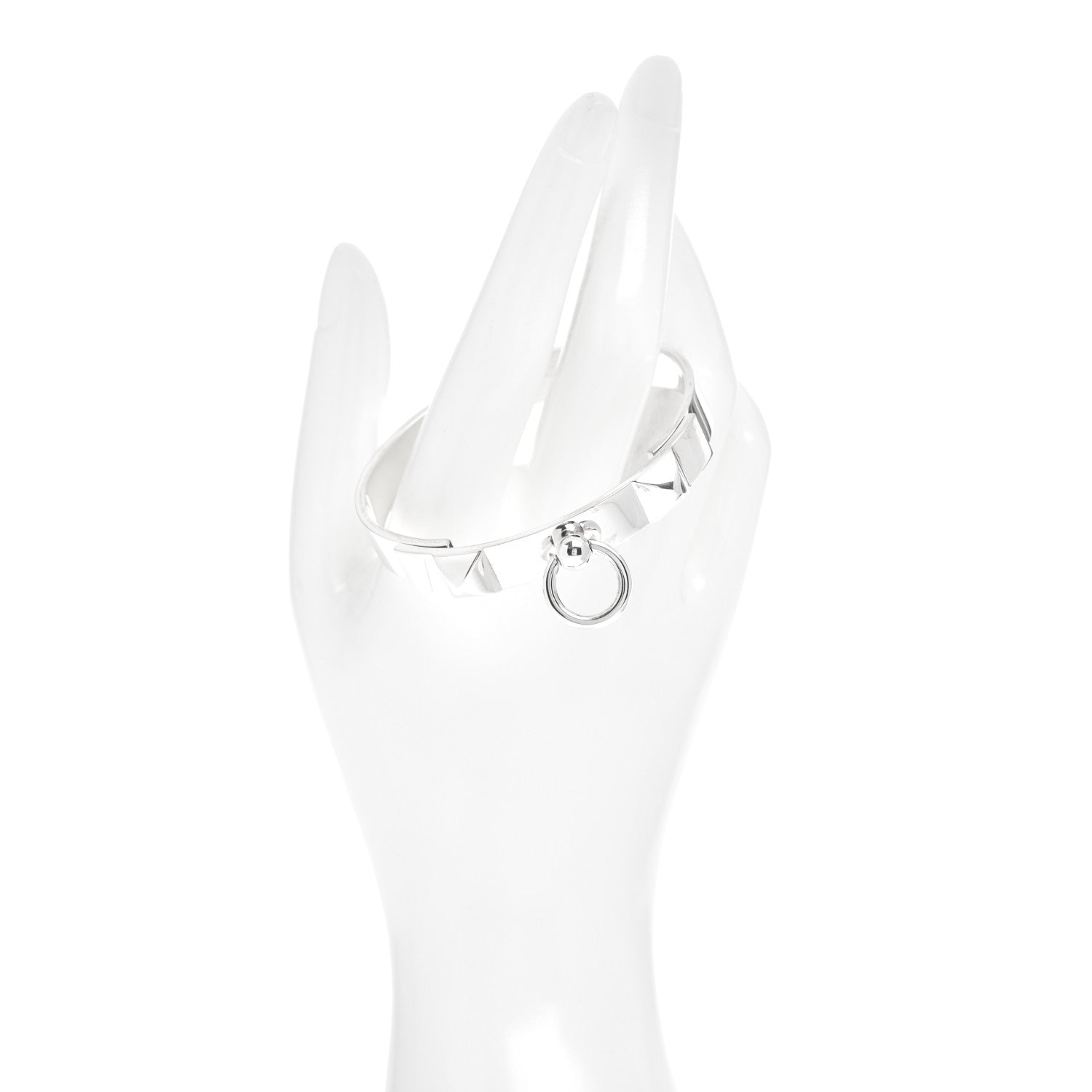 Hermes Sterling Silver PM Collier De Chien Bracelet ST 2 of 4