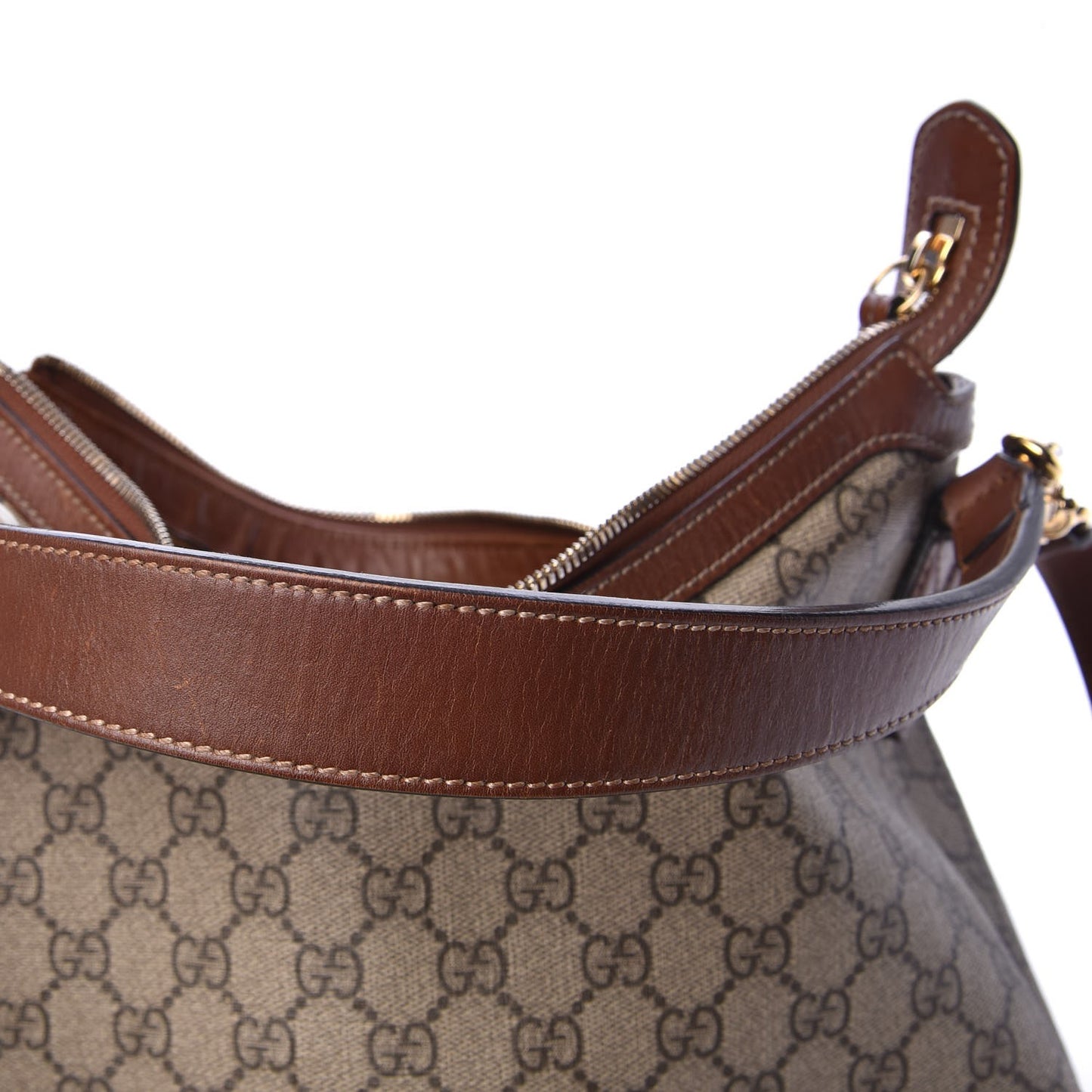 GG Supreme Monogram Linea A Hobo Brown