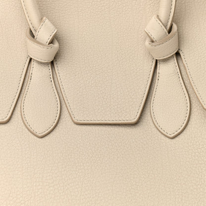 Celine Crisped Calfskin Tie Knot Small Tote Chalk 7 of 12