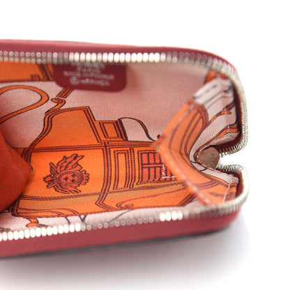 Hermes Epsom Silk'in Coin Purse Rouge Grenat 5 of 7