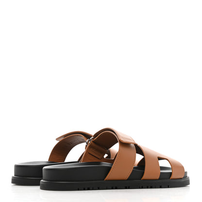 Hermes Calfskin Womens Chypre Sandals 37 Naturel 4 of 8