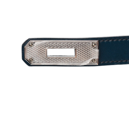 Hermes Box Guilloche Birkin 35 Bleu De Prusse 28 of 36