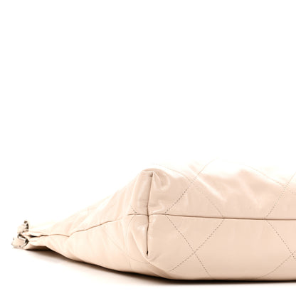 Chanel Shiny Calfskin Quilted Small Chanel 22 Ecru 10 of 11
