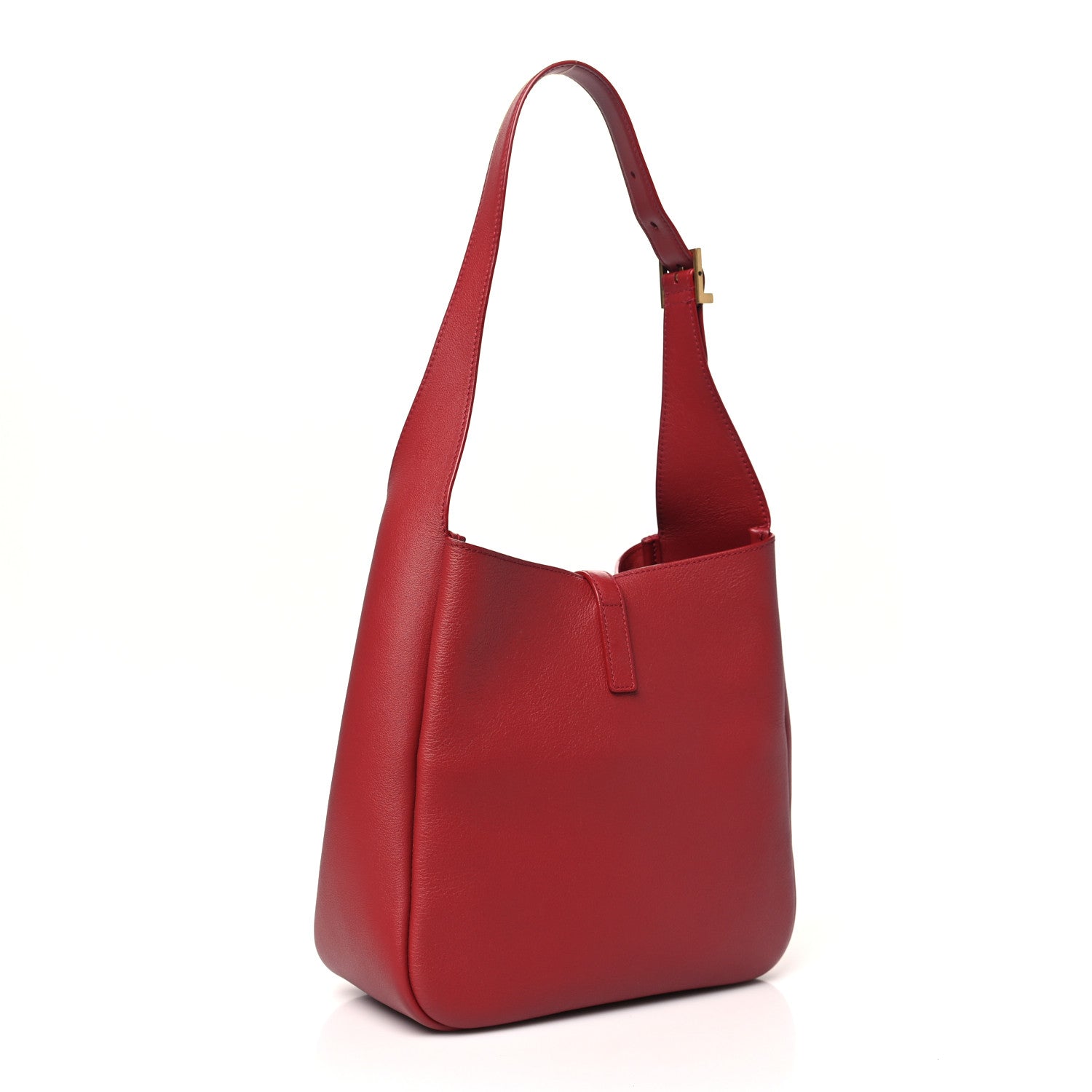 Saint Laurent Grained Calfskin Small Le 5 A 7 Soft Hobo Rouge Legion 2 of 9
