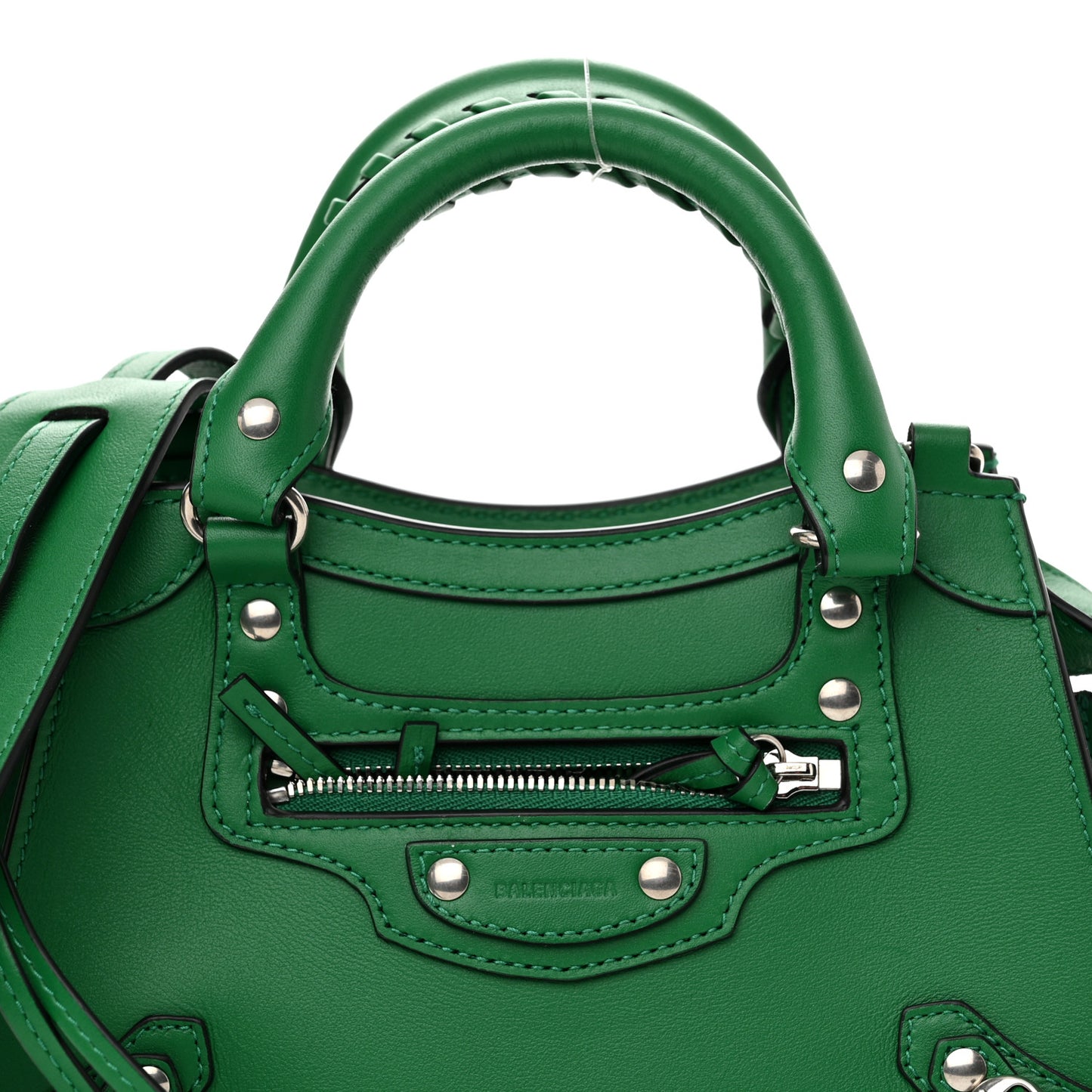 Smooth Calfskin Neo Classic Silver Hardware Mini City Grass Green