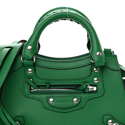 Balenciaga Smooth Calfskin Neo Classic Silver Hardware Mini City Grass Green 8 of 10