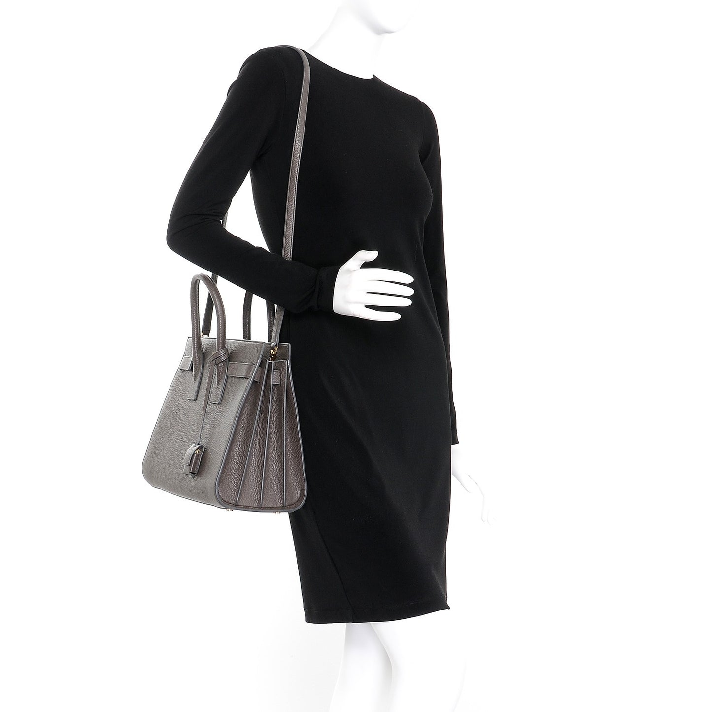 Grained Calfskin Small Sac De Jour Earth