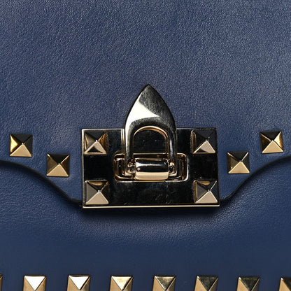 Valentino Garavani Vitello Mini Rockstud Flap Saddle Crossbody Bag Indigo 9 of 9