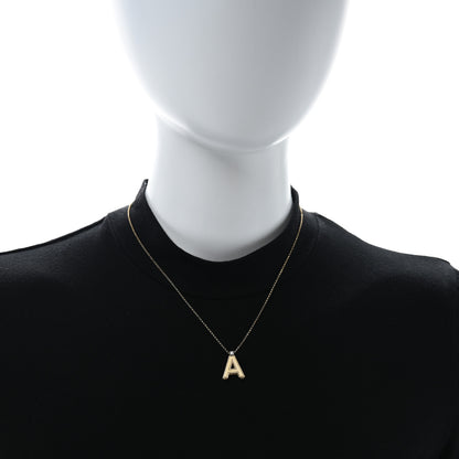 Roberto Coin 18K Yellow Gold Diamond Princess Initial A Pendant Necklace 3 of 4