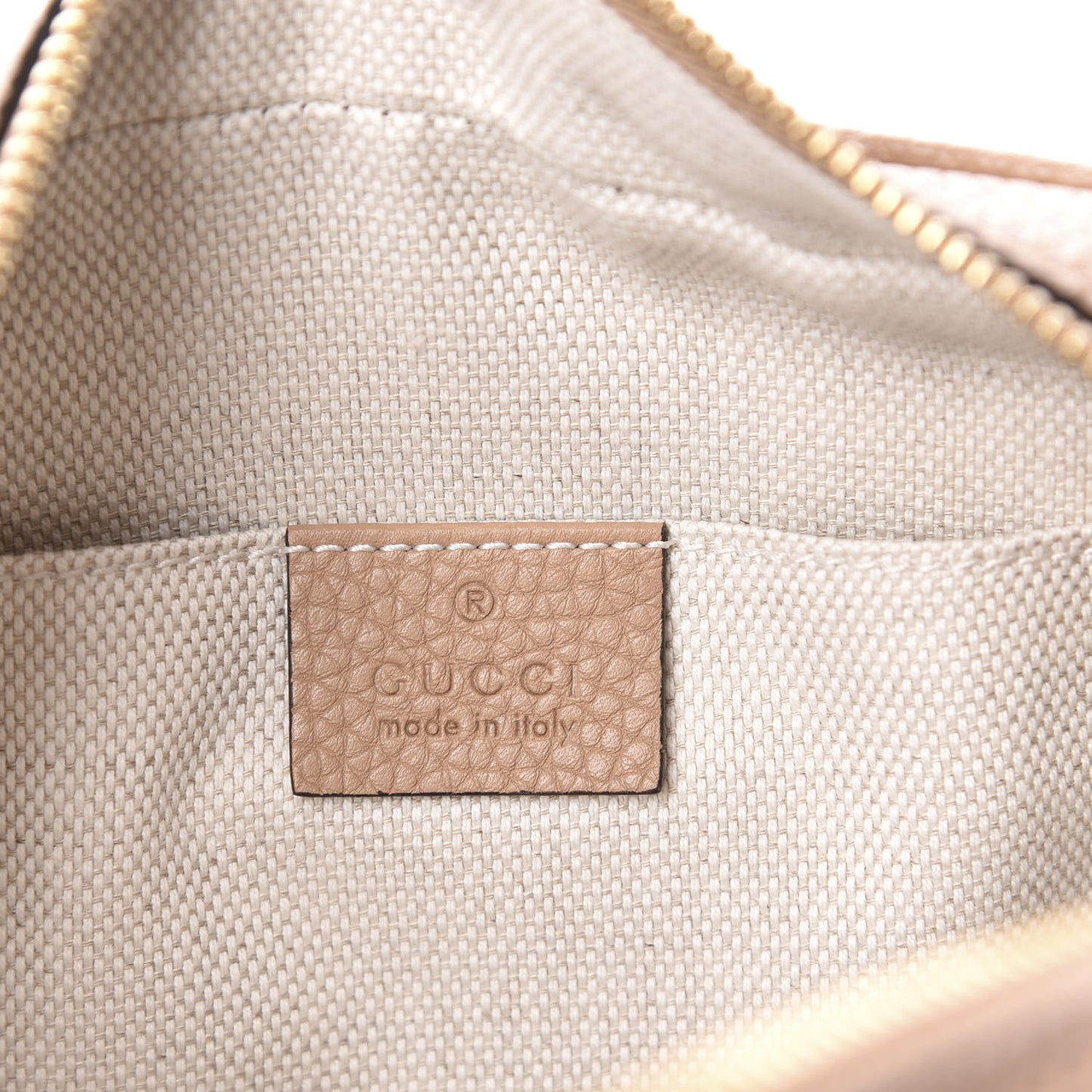 Pebbled Calfskin Small Soho Disco Bag Rose Beige
