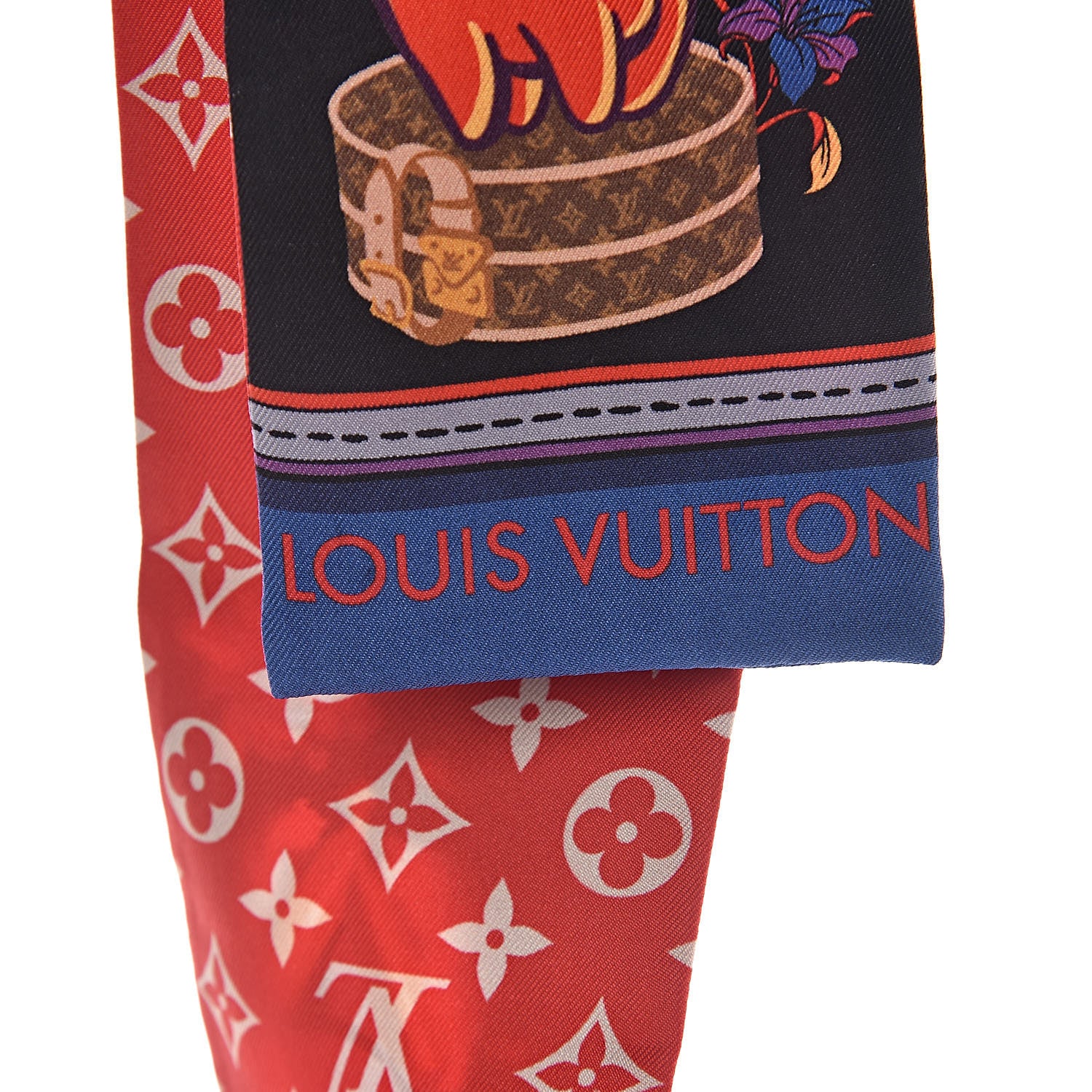 Louis Vuitton Silk Monogram Superstition Bandeau Black 3 of 4