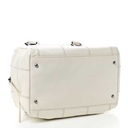 Chanel Caviar Square Stitched Bowler White 4 of 12