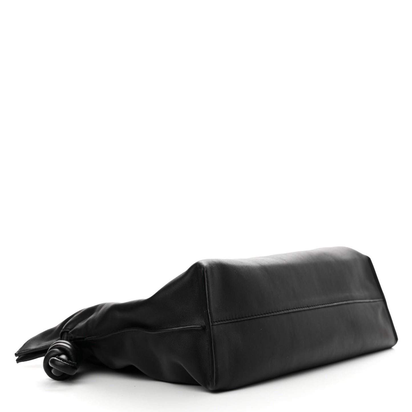 Nappa Flamenco Knot Clutch Black