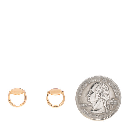 Gucci 18K Rose Gold Horsebit Earrings 3 of 5