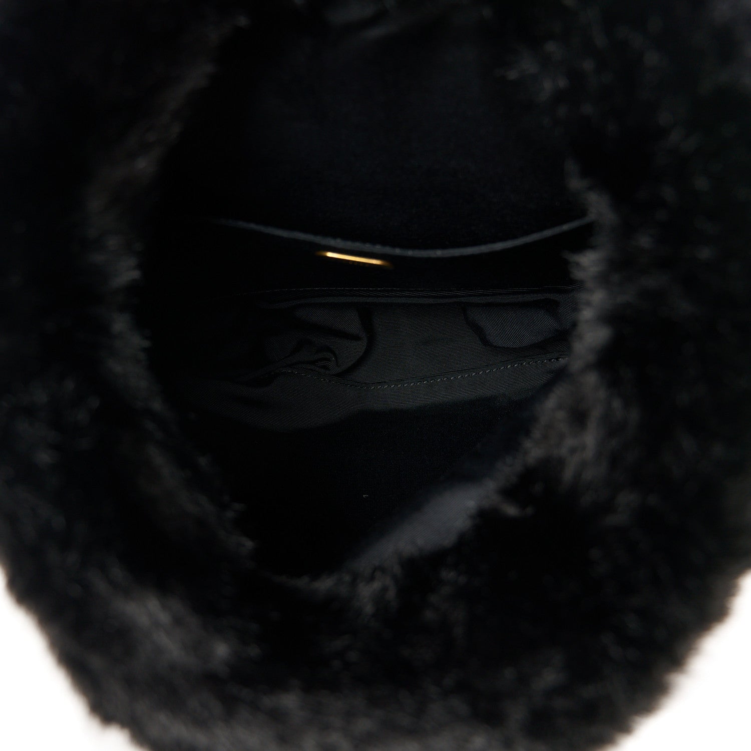 Burberry Faux Fur Pin Clutch Black 5 of 8