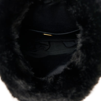 Burberry Faux Fur Pin Clutch Black 5 of 8